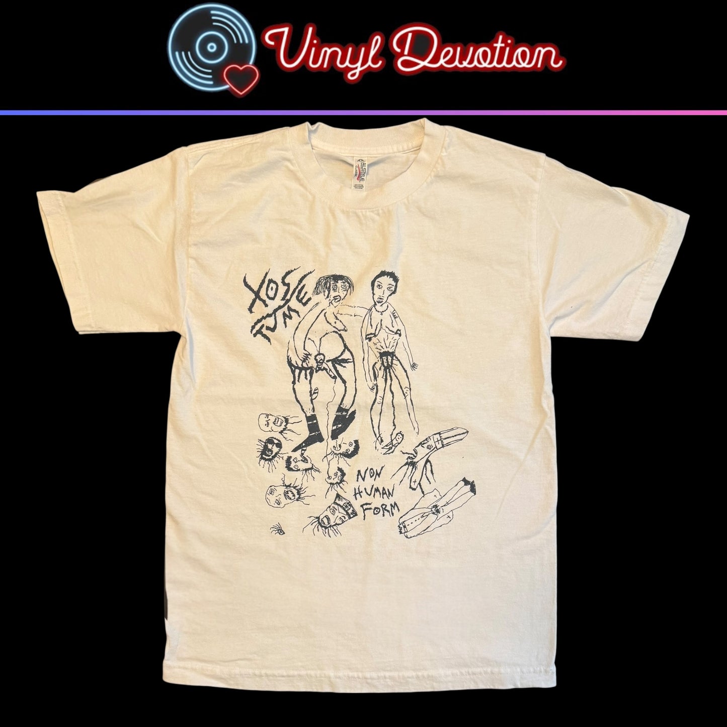 Xostume Band Non Human Form White T-Shirt Size M Darkwave Vaporwave
