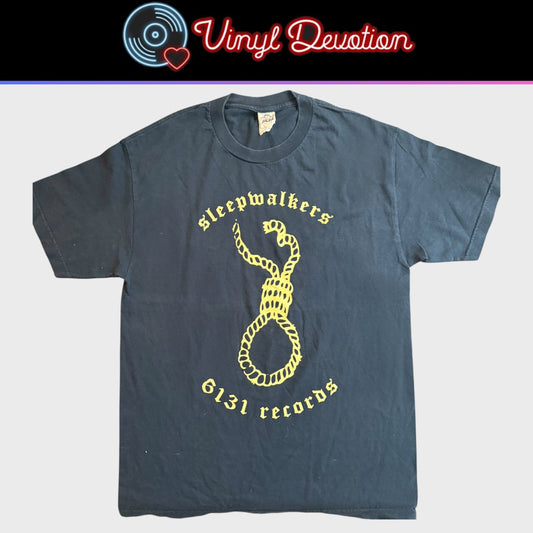 Sleepwalkers Hardcore Band Navy Blue T-Shirt Size L 6131 Records