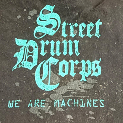 Street Drum Corps Band We Are Machines Black Tie-Dye T-Shirt Size L