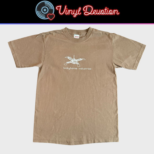 Luckyhorse Industries Record Label Brown Vintage T-Shirt Size M Minus The Bear Tiny Vipers