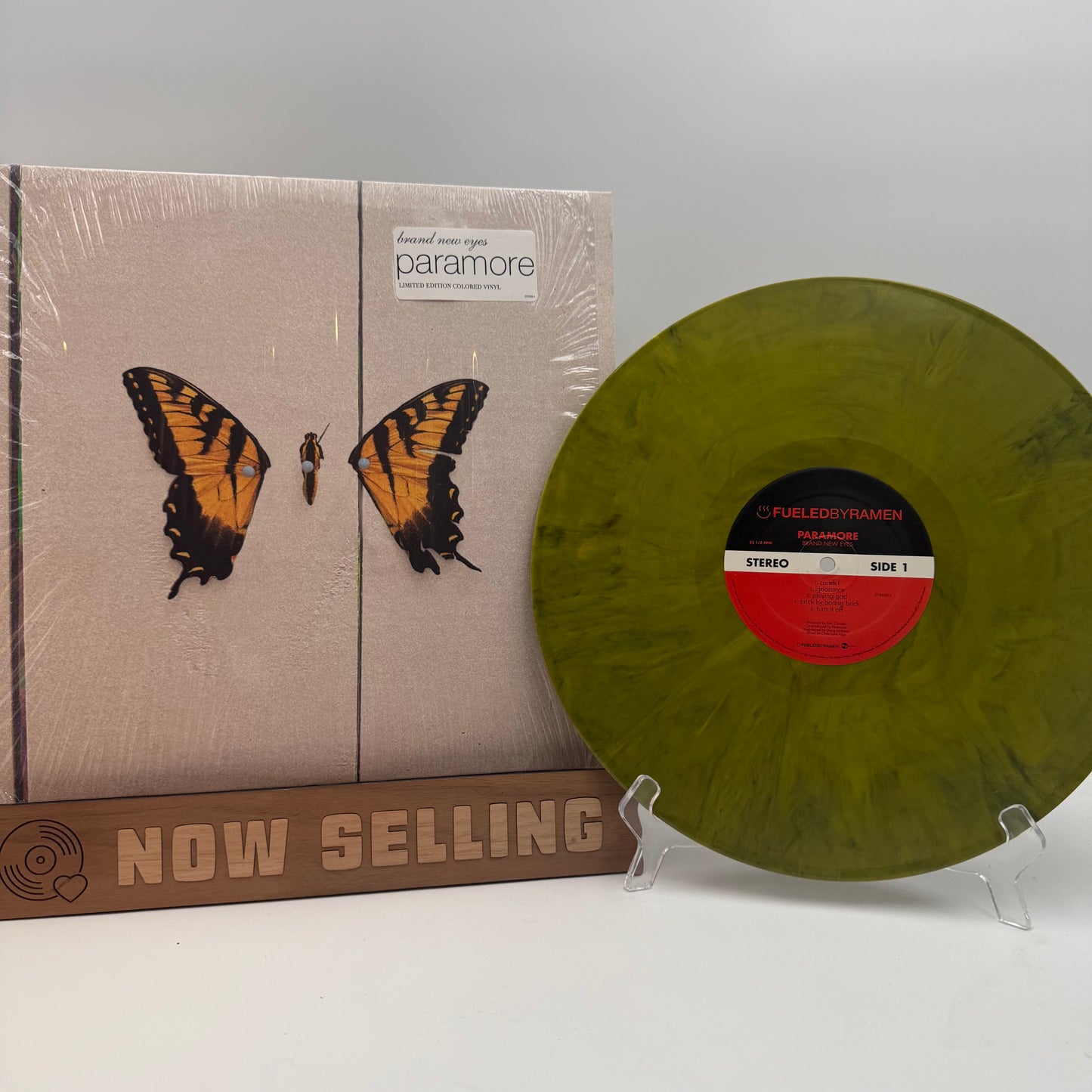 Paramore - Brand New Eyes Vinyl LP Yellow Opaque w/ Black Swirl