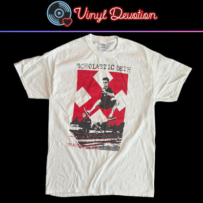 Scholastic Deth Band Shackle Me Not White T-Shirt Size M