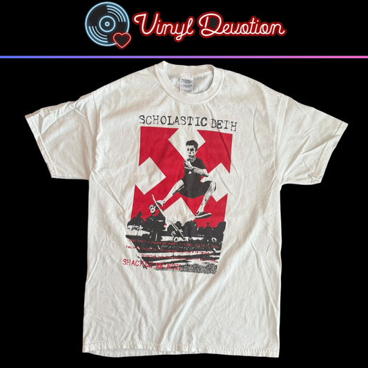 Scholastic Deth Band Shackle Me Not White T-Shirt Size M