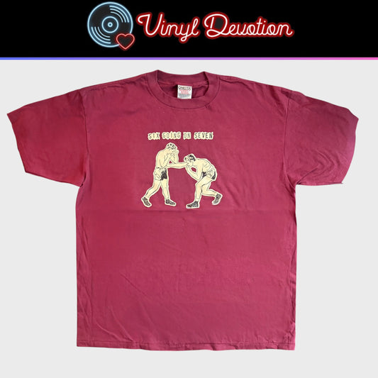 Six Going On Seven Band Method Actor 1997 Vintage Maroon T-Shirt Size XL Unionsuit Cast Iron Hike Hydra Head