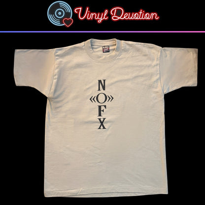 NOFX Band Liza 1996 Vintage Tan T-Shirt Size XL SIGNED BY THE BAND