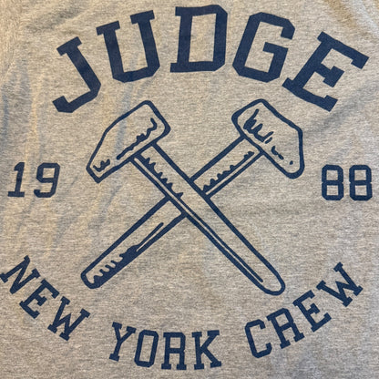 Judge Hardcore Band Black N Blue Bowl 2013 Gray T-Shirt Size M New York Crew NYHC