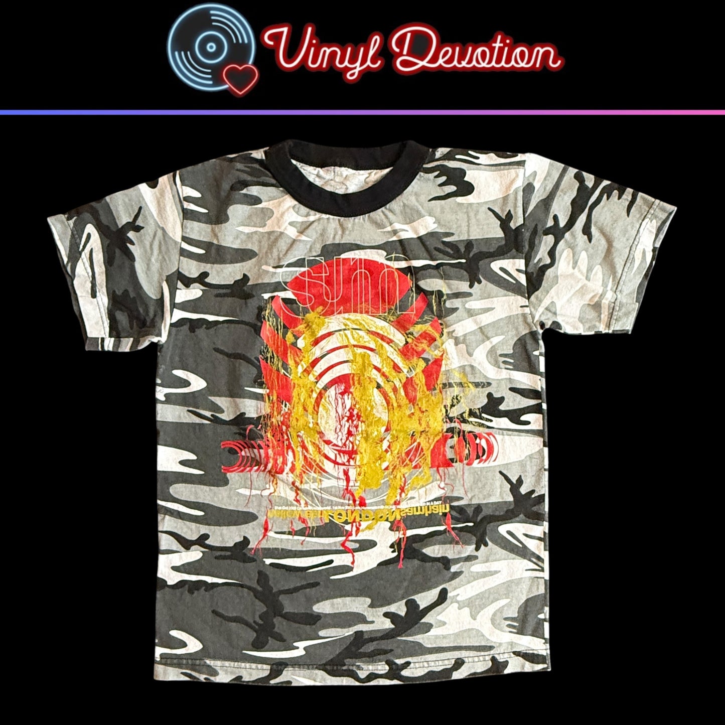 Sunn O))) Band London Halloween 2003 Vintage Camo Ringer T-Shirt Size S