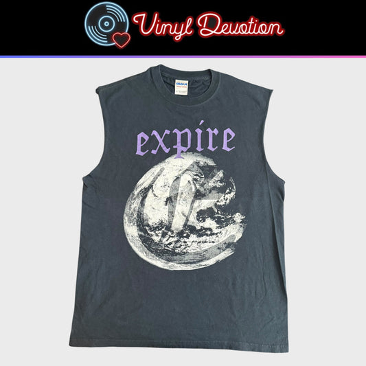 Expire Band Fuck The World Cut Sleeves T-Shirt Size M Hardcore