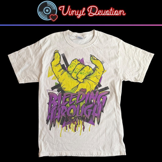Bleeding Through Band Shredding The Gnar White T-Shirt Size M