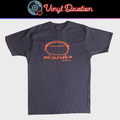 Mr. Scruff Headphones 2001 Vintage Dark Blue T-Shirt Size M