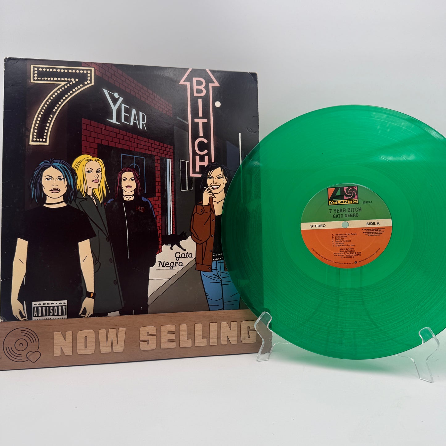 7 Year Bitch – Gato Negro Green Clear Original First Press Vinyl LP [PLEASE READ]