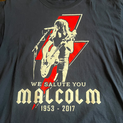 AC/DC Band Malcolm Young Tribute T-Shirt Size M