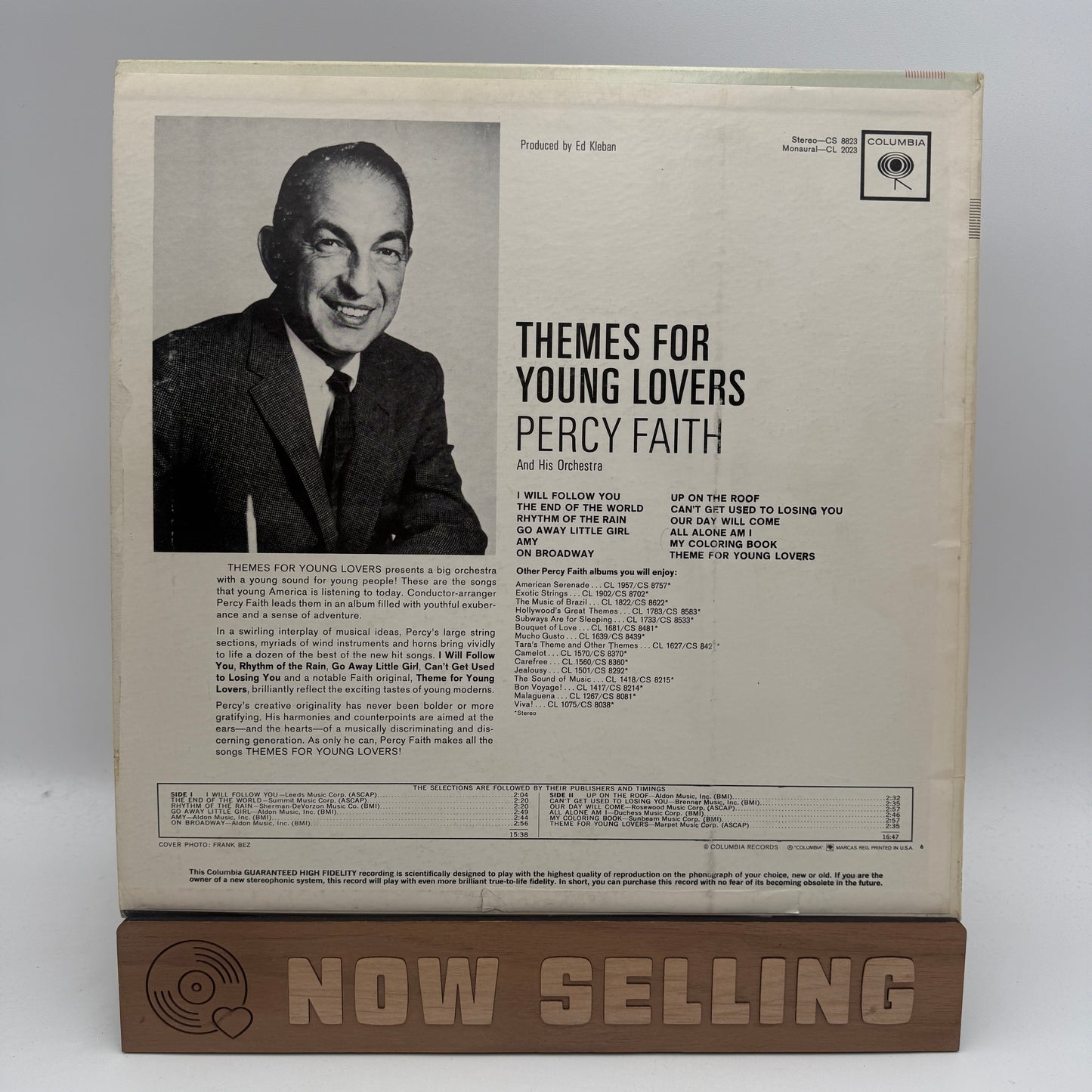 Percy Faith 7 Vinyl Lot - Greatest Hits, Broadway Bouquet, Born Free, Themes for Young Lovers, Younger than Spring, etc