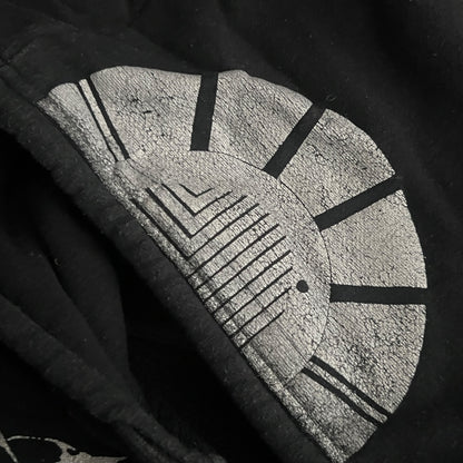 Converge Band Axe To Fall Silver Megaprint Zip Up Hoodie Size XL