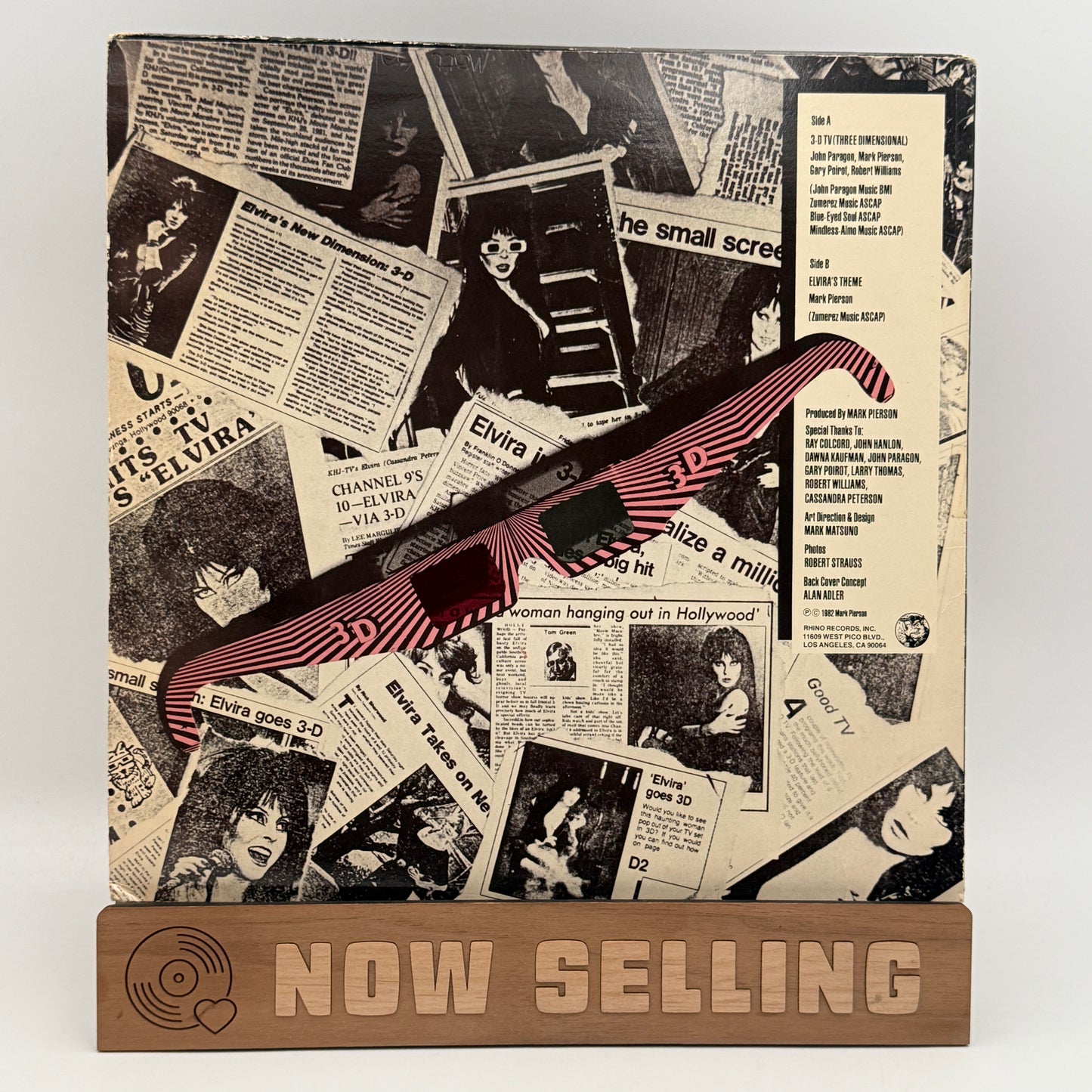 Elvira And The Vi-Tones - 3-D TV Vinyl 12"