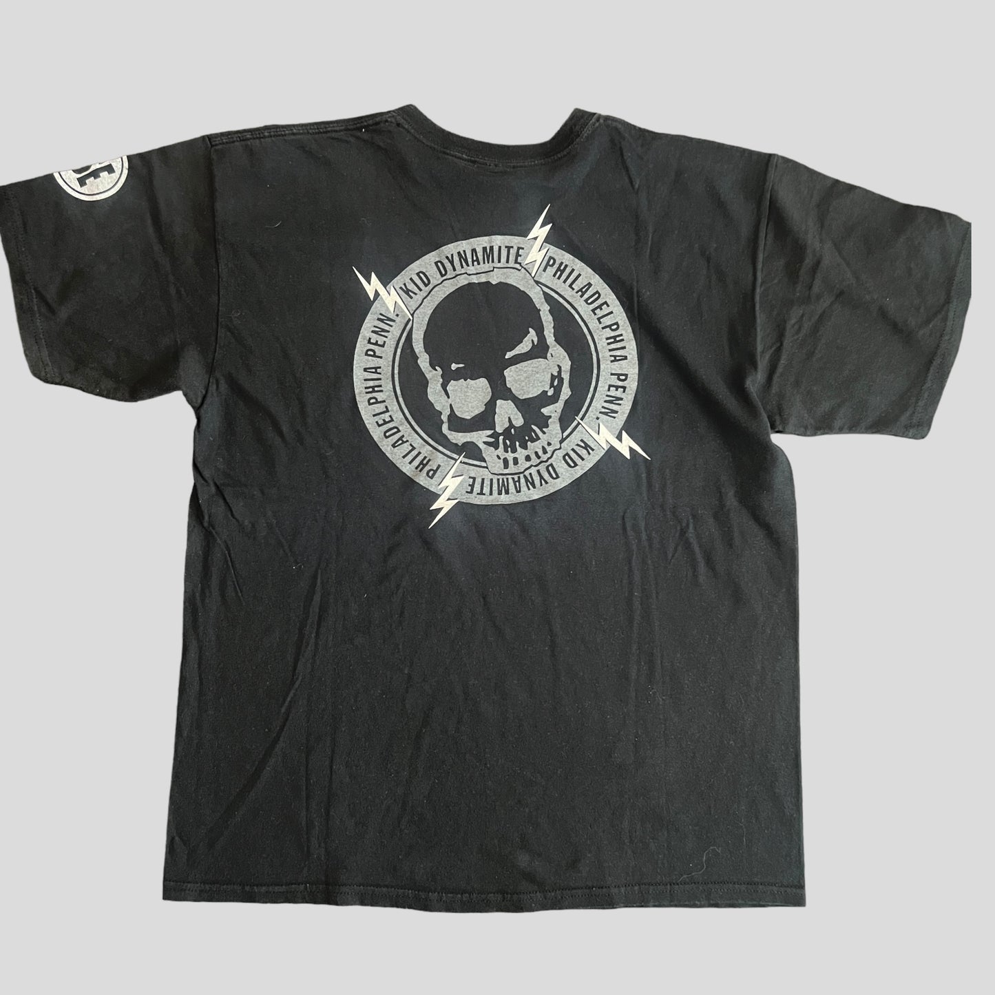 Kid Dynamite Band Skull Lightning Bolts T-Shirt Size L