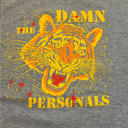 The Damn Personals Band Tiger Light Blue Cut Sleeves Vintage T-Shirt Size M Dirty Pretty Things