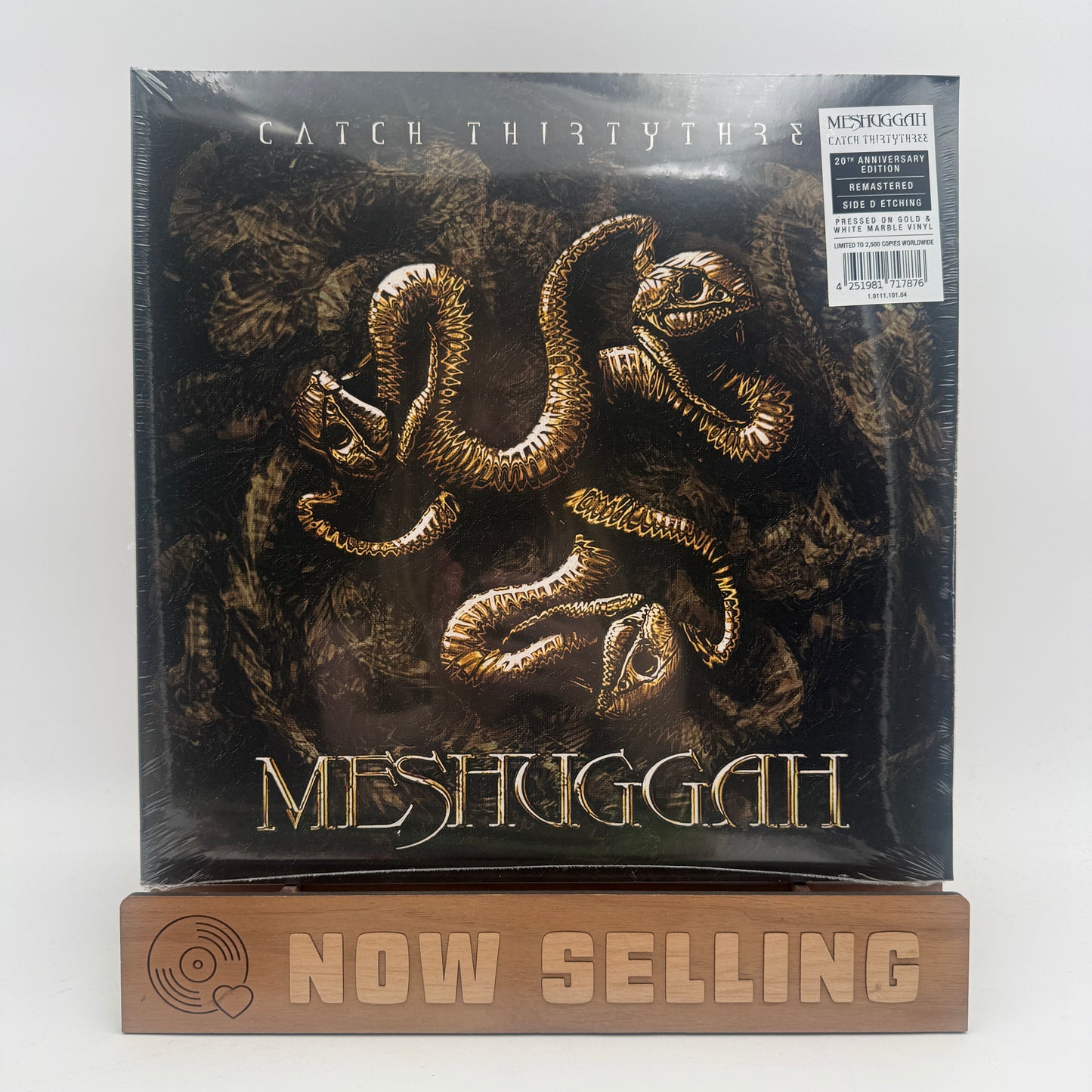 Meshuggah - Catch Thirtythree Vinyl LP Reissue Gold / White Marbled SEALED