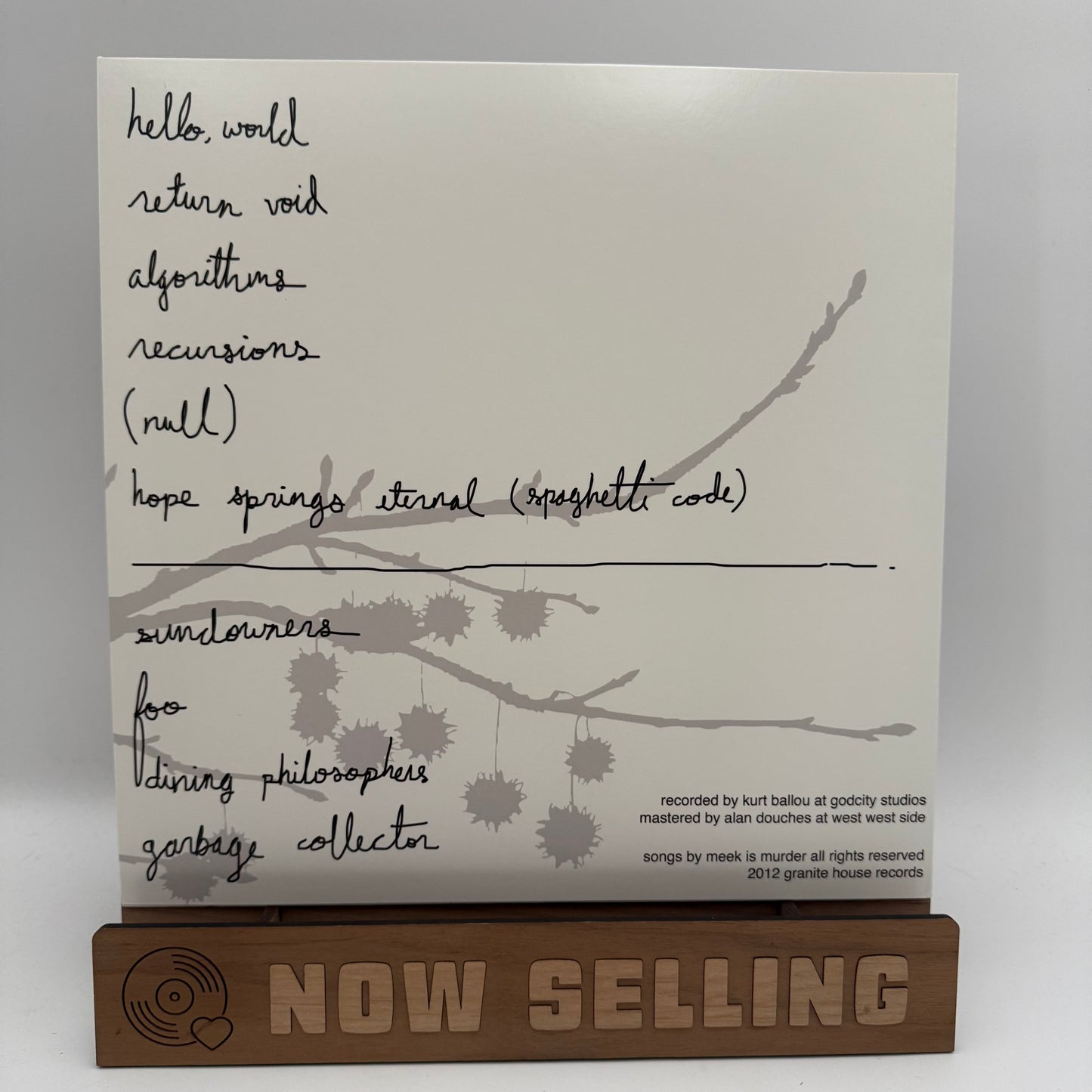Meek Is Murder - Algorithms Vinyl 12" Clear The Red Chord