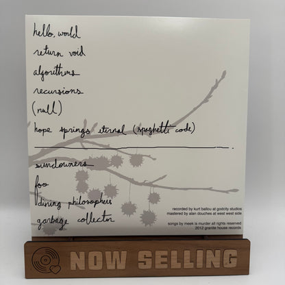 Meek Is Murder - Algorithms Vinyl 12" Clear The Red Chord