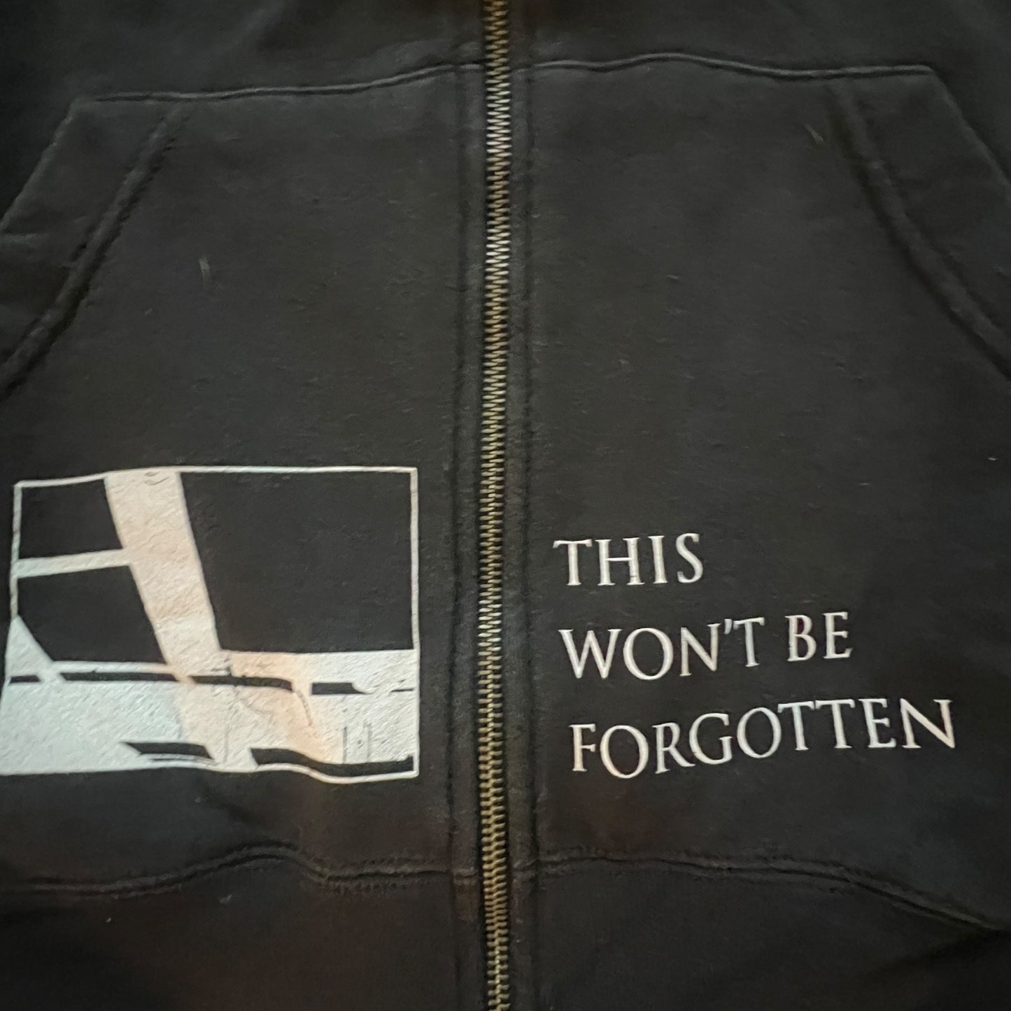 Panic Hardcore Band This Won't Be Forgotten Zip Up Hoodie Size L