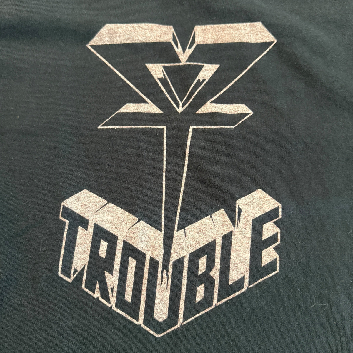 Trouble Band Logo T-Shirt Size L Chicago Doom