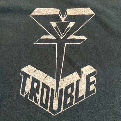 Trouble Band Logo T-Shirt Size L Chicago Doom