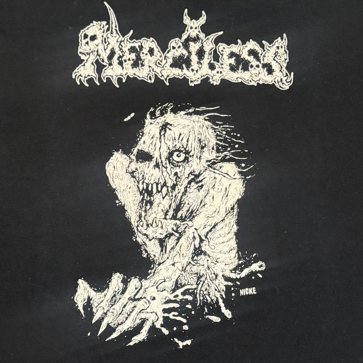 Merciless Death Metal Band 20 Year Anniversary 2006 Vintage T-Shirt Size M