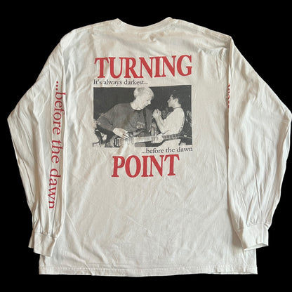 Turning Point Band It's Always Darkest Before The Dawn Long Sleeve White T-Shirt Size XL