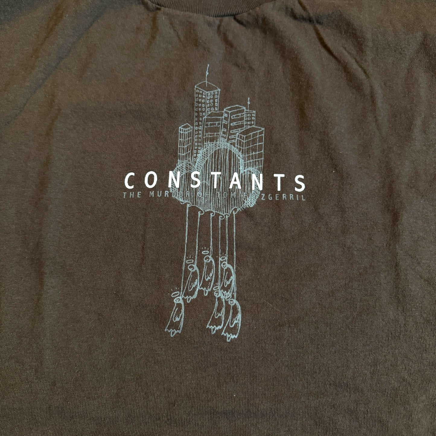 Constants Band The Murder Of Tom Fitzgerril Vintage Brown T-Shirt Size M Junius