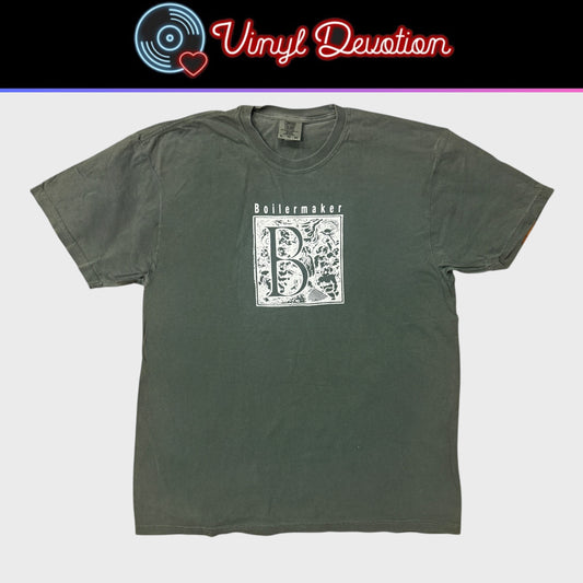 Boilermaker Band B Logo Green T-Shirt Size XL Hardcore Emo