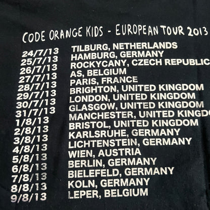 Code Orange Kids Band 2013 European Tour T-Shirt Size L