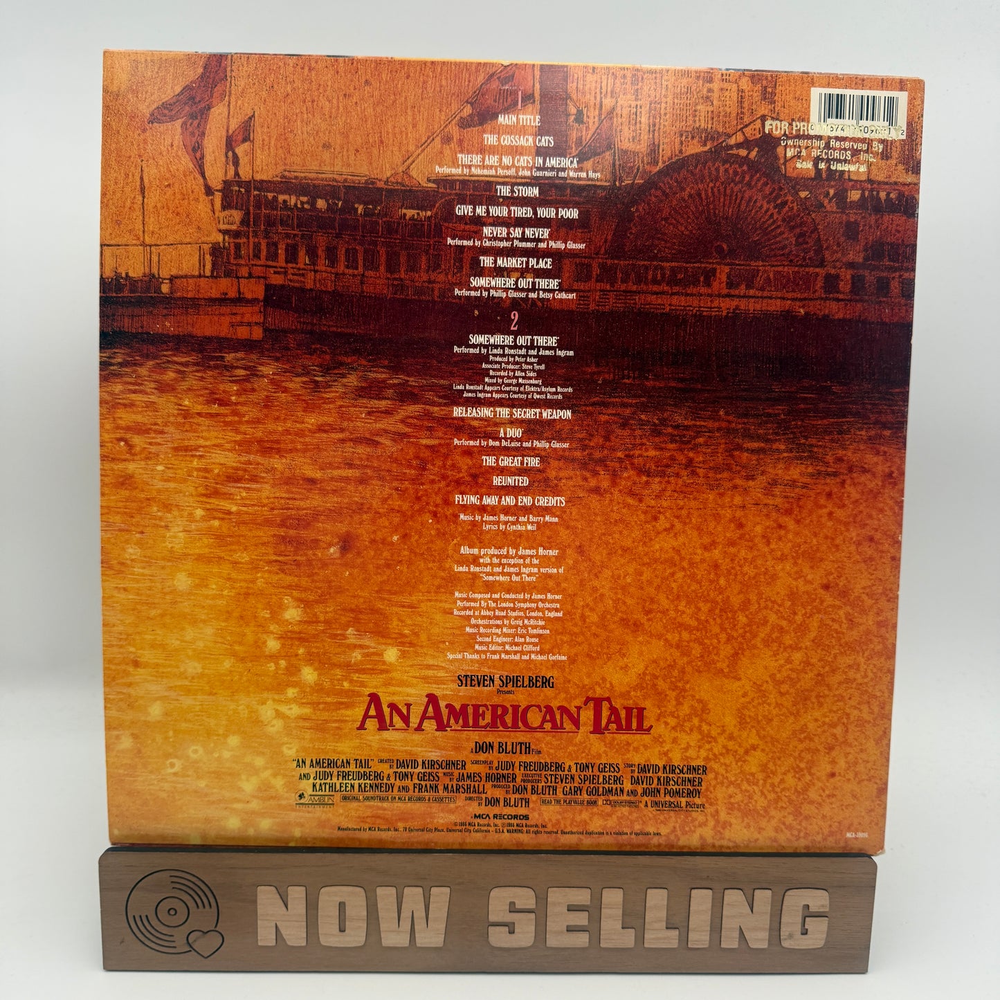 An American Tail Soundtrack Vinyl LP Gold Promo Stamp James Horner