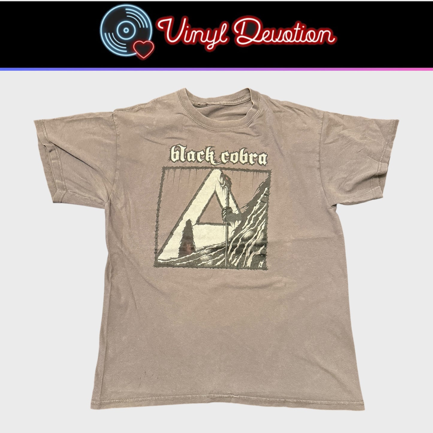 Black Cobra Band Gray T-Shirt Size M
