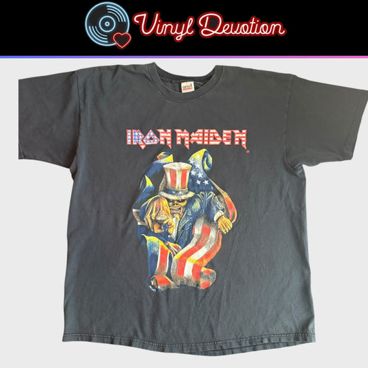 Iron Maiden Band American Eddie 1999 Vintage T-Shirt Size XL Uncle Sam