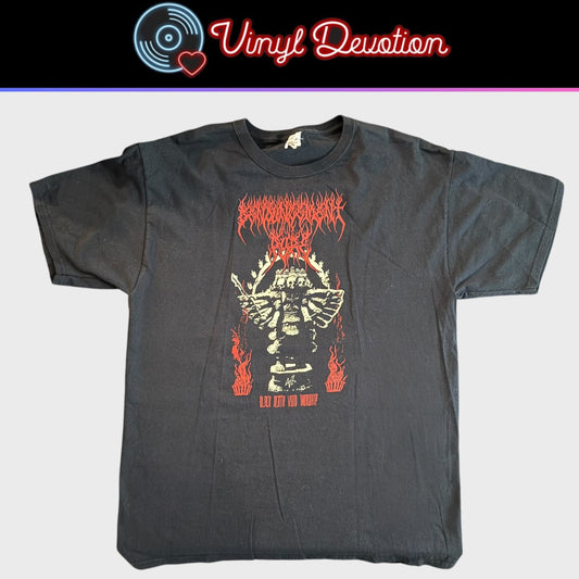 Denouncement Pyre Band Black Death Void Worship T-Shirt Size L