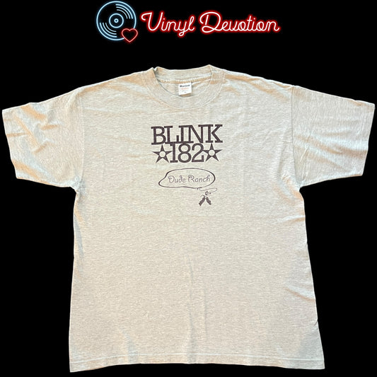 Blink-182 Band Dude Ranch Vintage Light Gray T-Shirt Size XL Single Stitch
