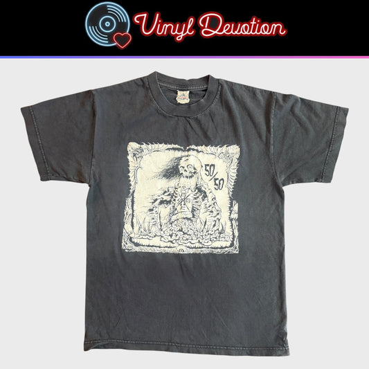 50/50 Grindcore Band SGGC Vintage T-Shirt Size S Machine Gun Romantics Holy Money