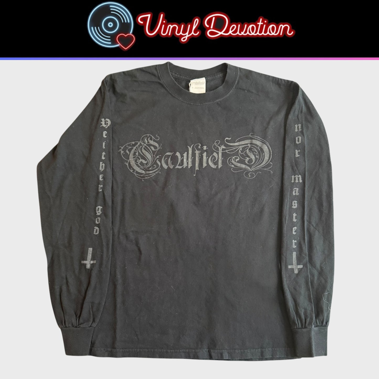 Caulfield Hardcore Band Those Who Would Deny Long Sleeve T-Shirt Size S READ