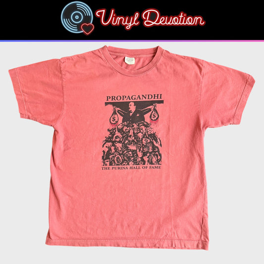 Propagandhi Band The Purina Hall Of Fame Dark Salmon T-Shirt Size L Ethical Threads