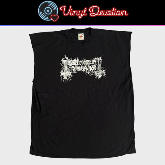 Seigneur Voland Black Metal Band Cut Sleeves T-Shirt Size XXL Kristallnacht Blessed In Sin