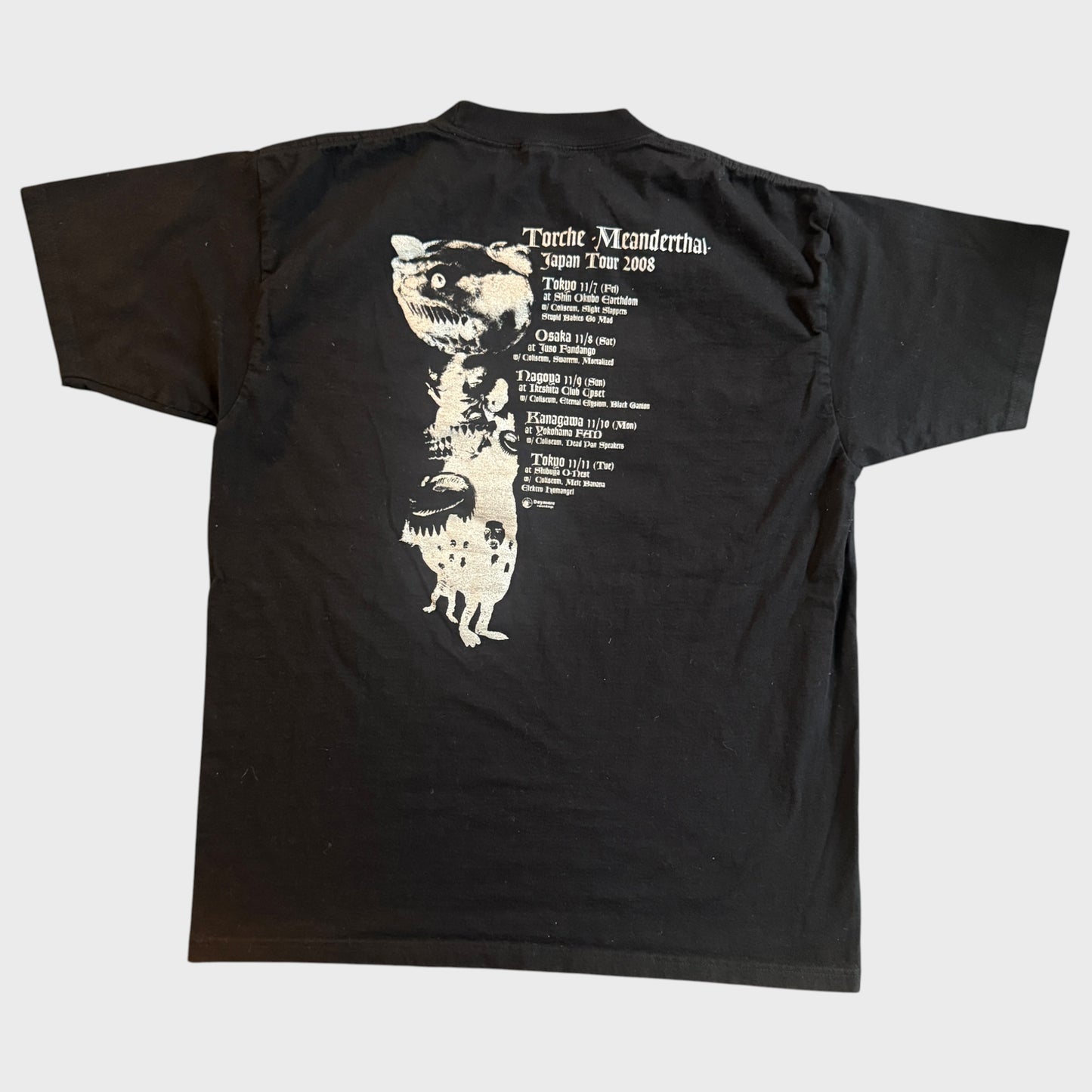 Torche Band Meanderthal 2008 Japan Tour T-Shirt Size L Floor Cavity Kylesa Wrong Psychic Mirrors