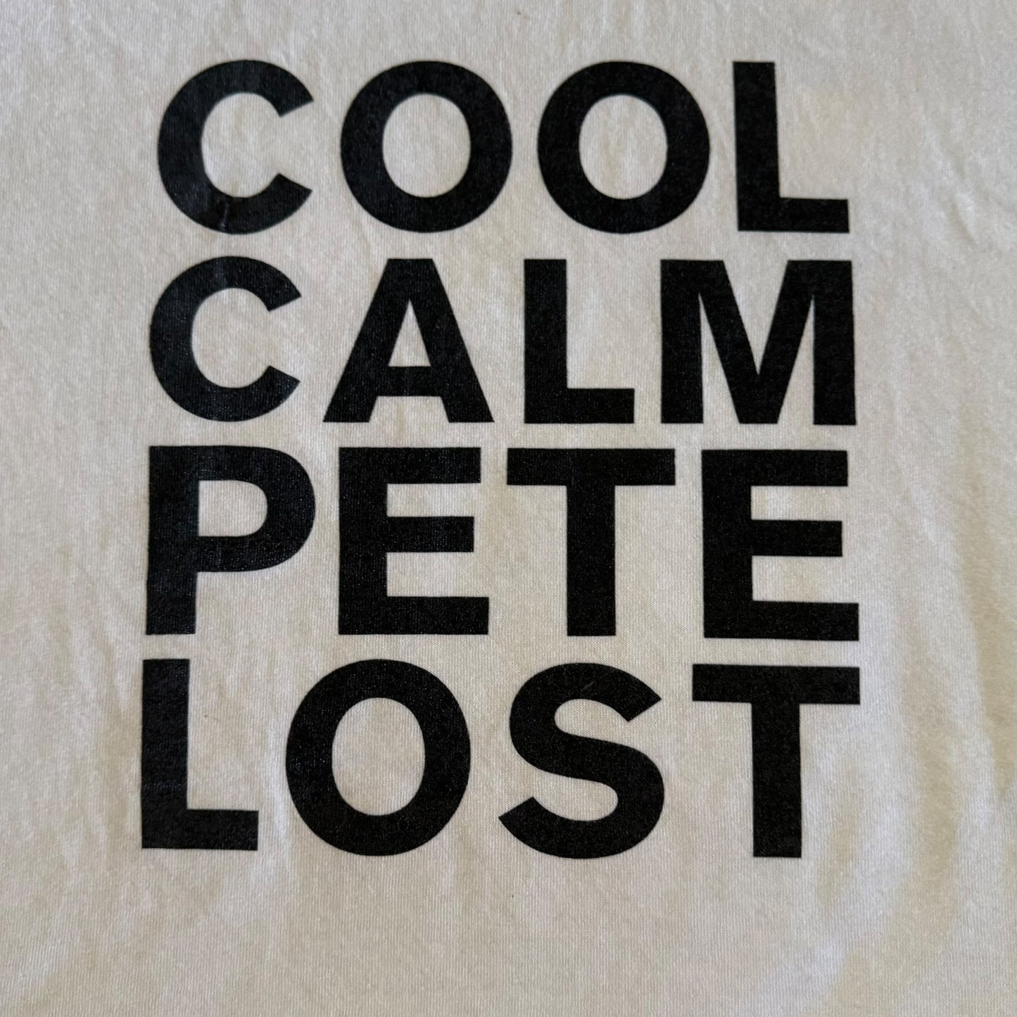 Cool Calm Pete Lost Vintage White T-Shirt Size 3XL