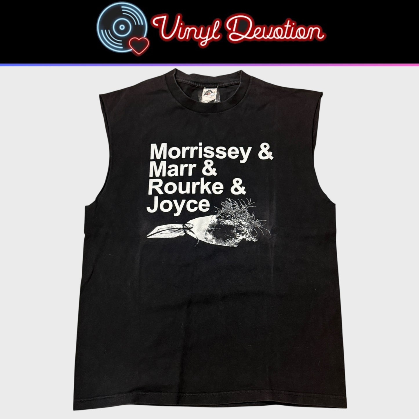 The Smiths Band Morrissey, Marr, Rourke, Joyce Cut Sleeves T-Shirt Size L