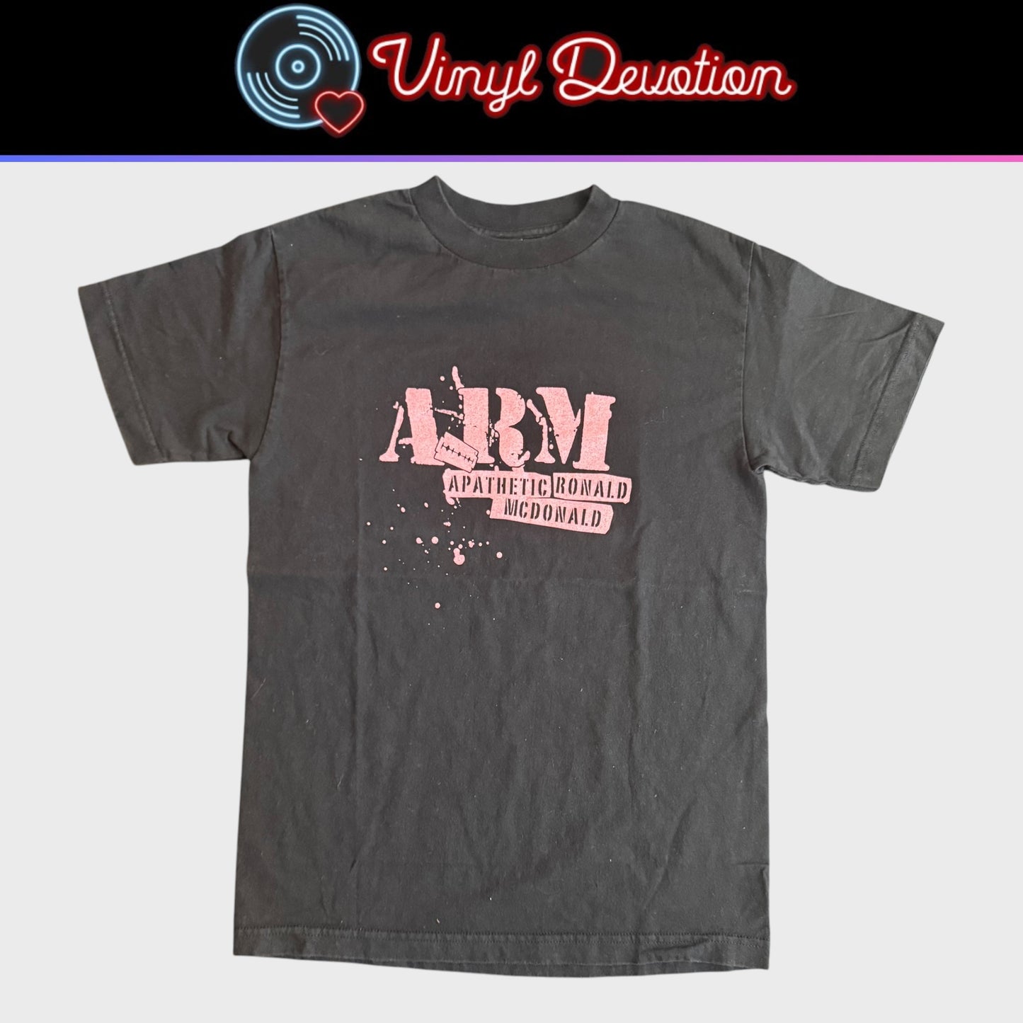 Apathetic Ronald McDonald Band A.R.M. AxRxM Vintage T-Shirt Size S Grindcore Thrash
