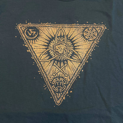 Pyramids Band Self Titled Blue Vintage T-Shirt Size M Split Cranium RX Bandits Mamiffer