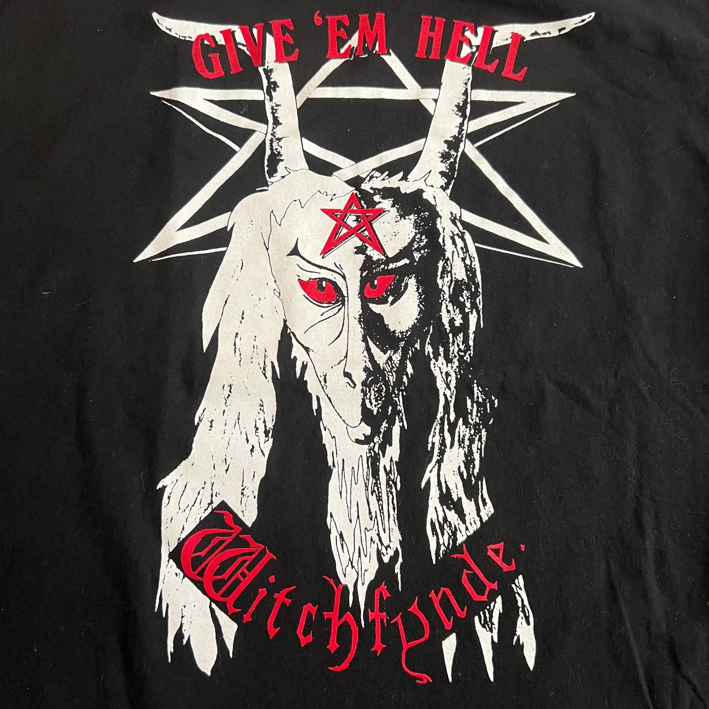 Witchfynde Band Give 'Em Hell T-Shirt Size L
