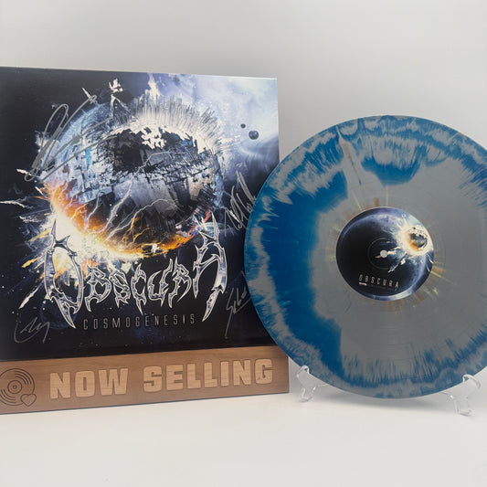 Obscura - Cosmogenesis Vinyl LP Silver Blue Merge Splatter SIGNED