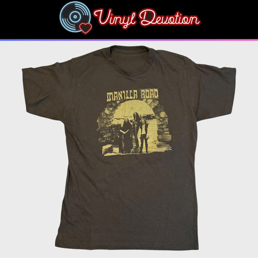 Manilla Road Band Crystal Logic Black T-Shirt Size S