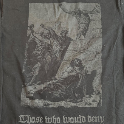 Caulfield Hardcore Band Those Who Would Deny Long Sleeve T-Shirt Size S READ
